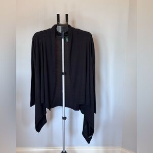 Ralph Lauren Black Waterfall Cardigan Size L/XL